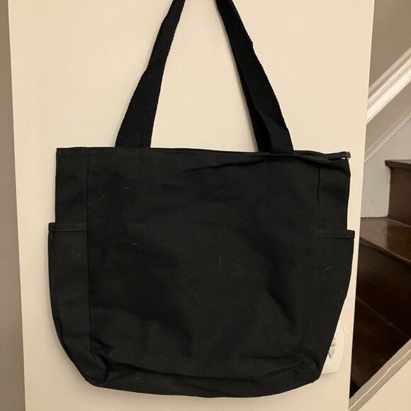 Black Canvas Small Tote Bag - Picture 5 of 9
